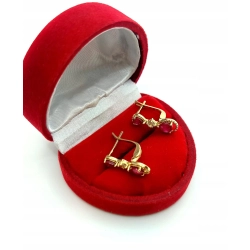 Złote kolczyki z Cyrkoniami NOWE PR.375 W:2,32gr InterSKLEP