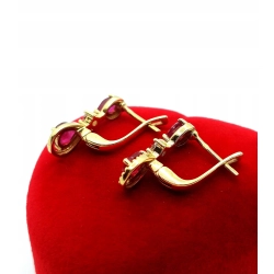 Złote kolczyki z Cyrkoniami NOWE PR.375 W:2,32gr InterSKLEP