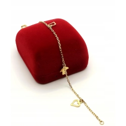 Złota bransoletka z Zawieszkami PR.750 W:2,78gr Dł.18cm InterSKLEP