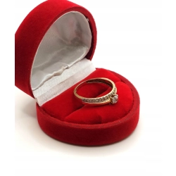 Złoty pierścionek z cyrkoniami W. KRUK Pr.585 W:2gr Roz.14