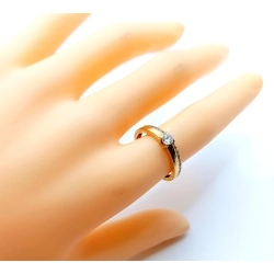 Złoty pierścionek z cyrkoniami W. KRUK Pr.585 W:2gr Roz.14