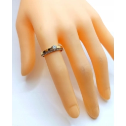 Złoty pierścionek z cyrkoniami W. KRUK Pr.585 W:2gr Roz.14