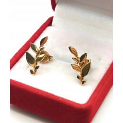 Złote kolczyki Gałązki sztyft PR.333 W:1,25gr InterSKLEP