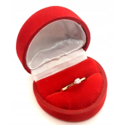 Złoty pierścionek z Cyrkonią PR.585 W:1,44gr R.12 InterSKLEP