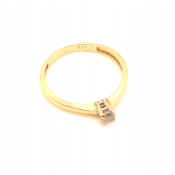 Złoty pierścionek z Cyrkonią PR.585 W:1,44gr R.12 InterSKLEP