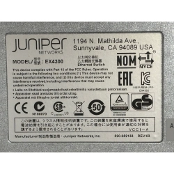 Juniper EX4300-48P łącza sieciowe Zarządzany Gigabit Ethernet (10/100/1000)