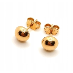 Złote kolczyk półkulki Pr.585 W:1,17gr sztyft InterSKLEP
