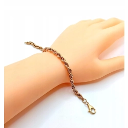 Złota bransoletka Kordel Gruba Pr.585 W:6,04gr Dł:20cm