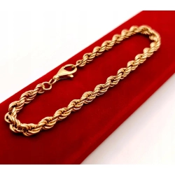 Złota bransoletka Kordel Gruba Pr.585 W:6,04gr Dł:20cm