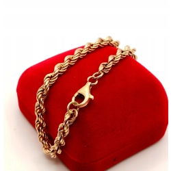 Złota bransoletka Kordel Gruba Pr.585 W:6,04gr Dł:20cm