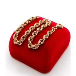 Złota bransoletka Kordel Gruba Pr.585 W:6,04gr Dł:20cm