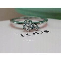Pierścionek TOUS Les Classiques BIAŁE ZŁOTO z diamentami 0,29CT/2,708g 750