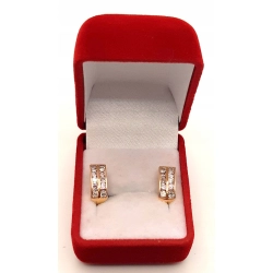 Złote kolczyki z Cyrkoniami PR.585 W:2,14gr InterSKLEP