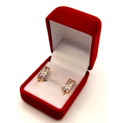 Złote kolczyki z Cyrkoniami PR.585 W:2,14gr InterSKLEP