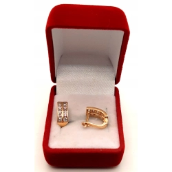 Złote kolczyki z Cyrkoniami PR.585 W:2,14gr InterSKLEP