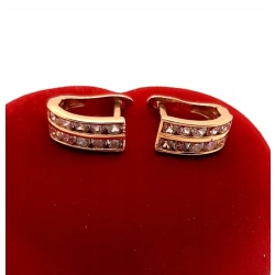 Złote kolczyki z Cyrkoniami PR.585 W:2,14gr InterSKLEP