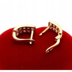 Złote kolczyki z Cyrkoniami PR.585 W:2,14gr InterSKLEP