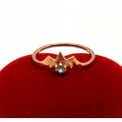 Złoty pierścionek z Cyrkonią PR.585 W:1,30gr R.17 InterSKLEP