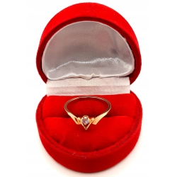 Złoty pierścionek z Cyrkonią PR.585 W:1,30gr R.17 InterSKLEP