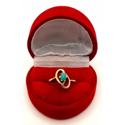 Złoty pierścionek z Turkusem PR.585 W:3,03gr R.17 InterSKLEP