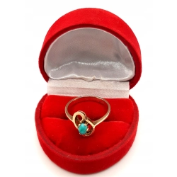 Złoty pierścionek z Turkusem PR.585 W:3,03gr R.17 InterSKLEP