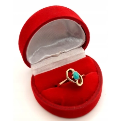 Złoty pierścionek z Turkusem PR.585 W:3,03gr R.17 InterSKLEP