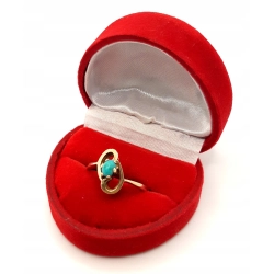 Złoty pierścionek z Turkusem PR.585 W:3,03gr R.17 InterSKLEP