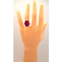 Złoty pierścionek z różowym kamieniem PR.585 W:5,37gr R.13 InterSKLEP