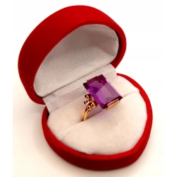 Złoty pierścionek z różowym kamieniem PR.585 W:5,37gr R.13 InterSKLEP