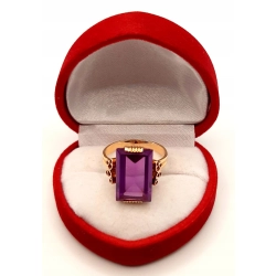 Złoty pierścionek z różowym kamieniem PR.585 W:5,37gr R.13 InterSKLEP