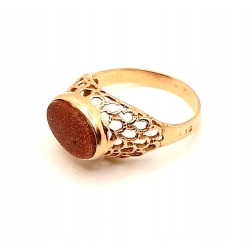 Złoty pierścionek z Paskiem pustyni PR.585 W:3,43gr R.16 InterSKLEP