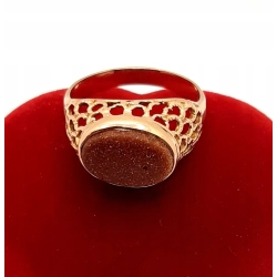 Złoty pierścionek z Paskiem pustyni PR.585 W:3,43gr R.16 InterSKLEP