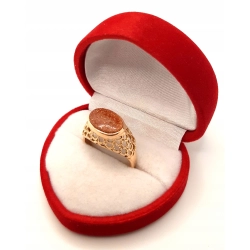 Złoty pierścionek z Paskiem pustyni PR.585 W:3,43gr R.16 InterSKLEP