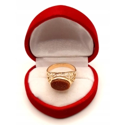 Złoty pierścionek z Paskiem pustyni PR.585 W:3,43gr R.16 InterSKLEP