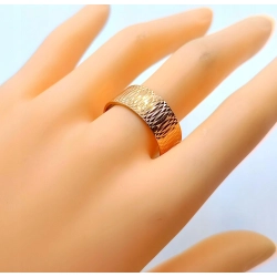 Złota obrączka zdobiona szer.10mm Pr.583 W:5,91gr Roz.28