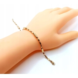 Złota bransoletka ogniwkowa Pr.585 W:2,94gr Dł:20cm Nowa