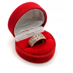 Złoty pierścionek szeroki z Cyrkoniami Pr.585 W:5,44gr Roz.16