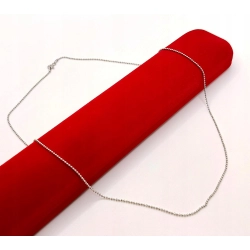 Srebrny łańcuszek kulki Pr.925 W:2gr Dł:45cm Nowy 12