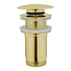 Korek klik-klak do umywalek bez przelewu złoty