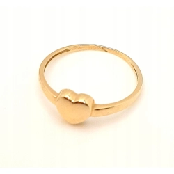 Złoty pierścionek Serce PR.585 W:1,26gr R.16,5 InterSKLEP