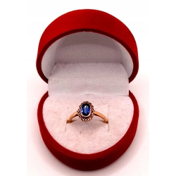 Złoty pierścionek z Szafirem PR.585 W:1,94gr R.10 InterSKLEP
