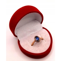 Złoty pierścionek z Szafirem PR.585 W:1,94gr R.10 InterSKLEP