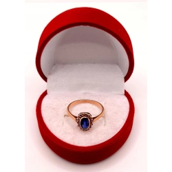 Złoty pierścionek z Szafirem PR.585 W:1,94gr R.10 InterSKLEP