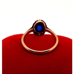 Złoty pierścionek z Szafirem PR.585 W:1,94gr R.10 InterSKLEP