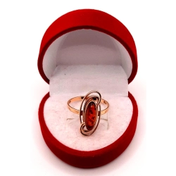 Złoty pierścionek z Bursztynem PR.583 W:3,15gr R.19 InterSKLEP