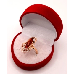 Złoty pierścionek z Bursztynem PR.583 W:3,15gr R.19 InterSKLEP