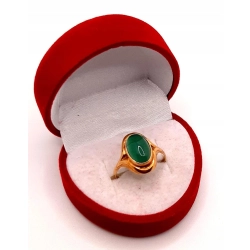 Złoty pierścionek z Agatem PR.585 W:2,13gr R.15 InterSKLEP