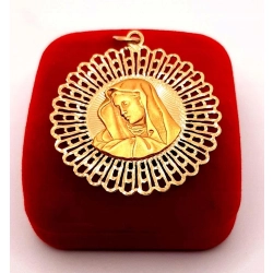 Złota zawieszka Medalik z Matką Boską PR.750 W:7,63gr InterSKLEP