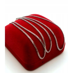 Srebrny łańcuszek Pancerka pr.925 W:2gr Dł:45cm Szer:2mm NOWY