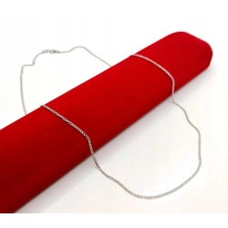 Srebrny łańcuszek Pancerka pr.925 W:2gr Dł:45cm Szer:2mm NOWY